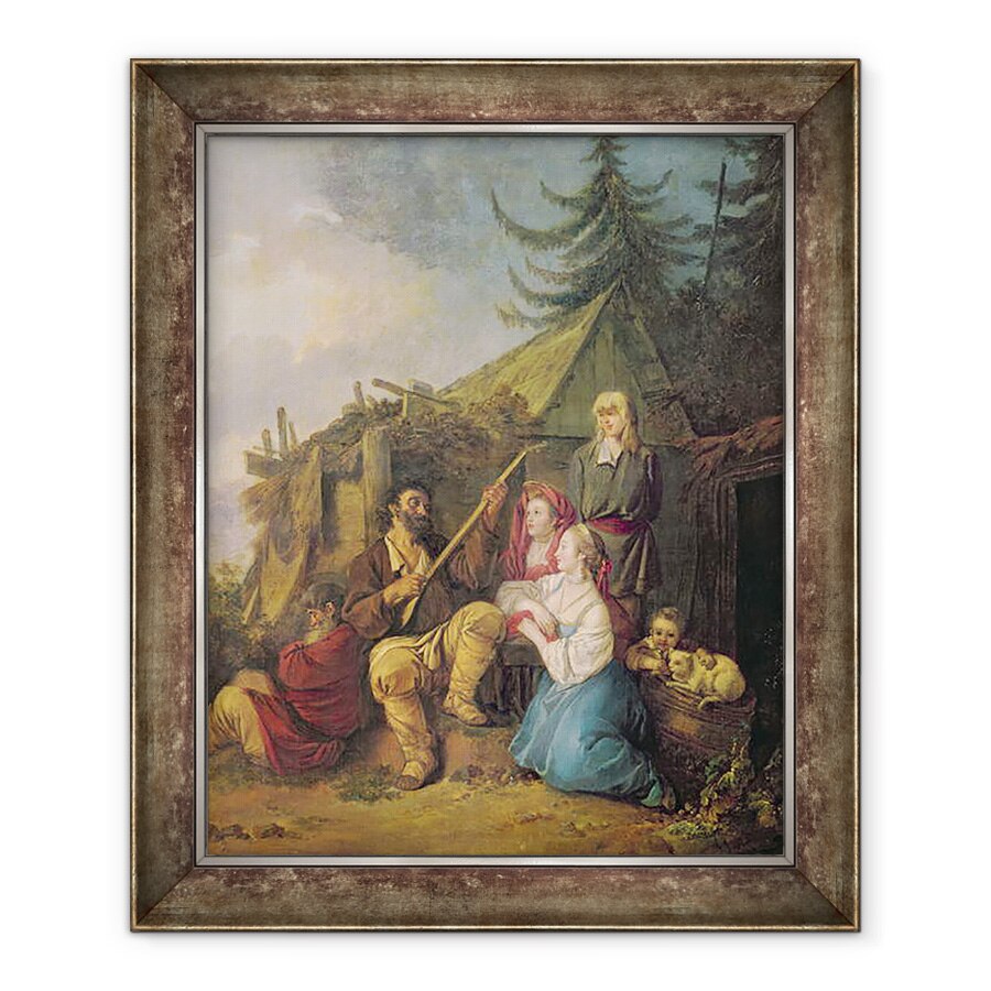Tablou inramat - Jean-Baptiste Le Prince - Jucatorul Balalaika, 50 x 60 cm