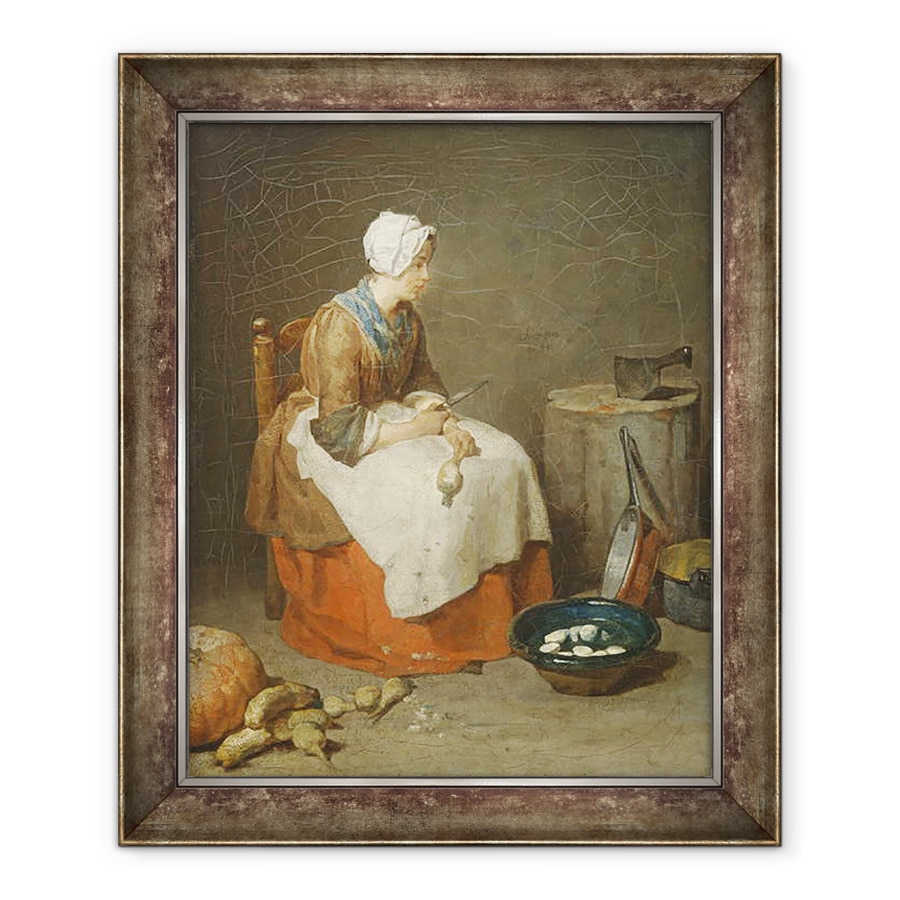 Tablou inramat - Jean-Baptiste Simeon Chardin - Camerista din bucatarie, 50 x 60 cm