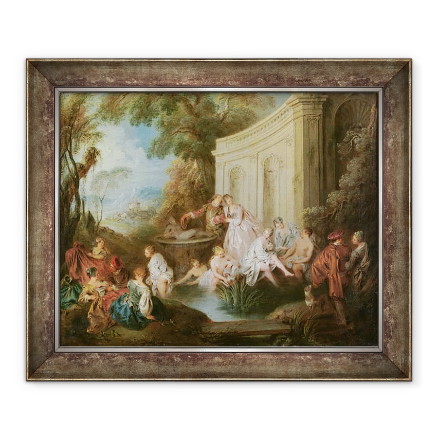 Tablou inramat - Jean-Baptiste Joseph Pater - Saldatorii, 70 x 85 cm