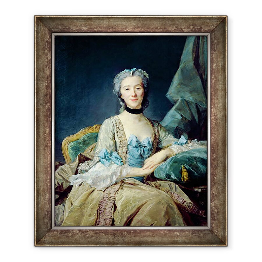 Tablou inramat - Jean-Baptiste Perronneau - Madame de Sorquainville, 90 x 110 cm