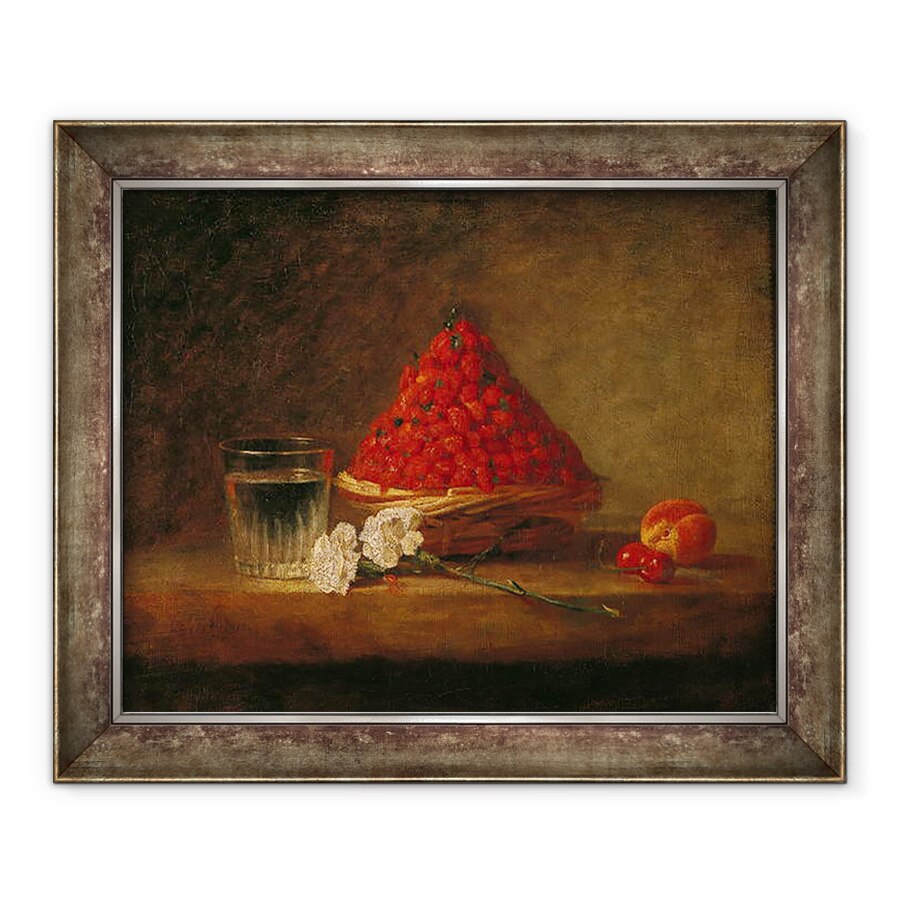 Tablou inramat - Jean-Baptiste Simeon Chardin - Cos cu Capsuni, 50 x 60 cm