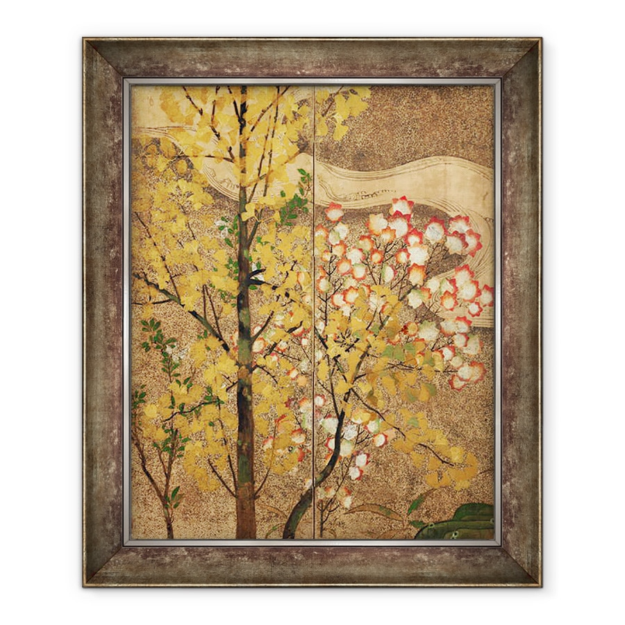 Tablou inramat - Scoala Japoneza - Copac de toamna, 70 x 85 cm