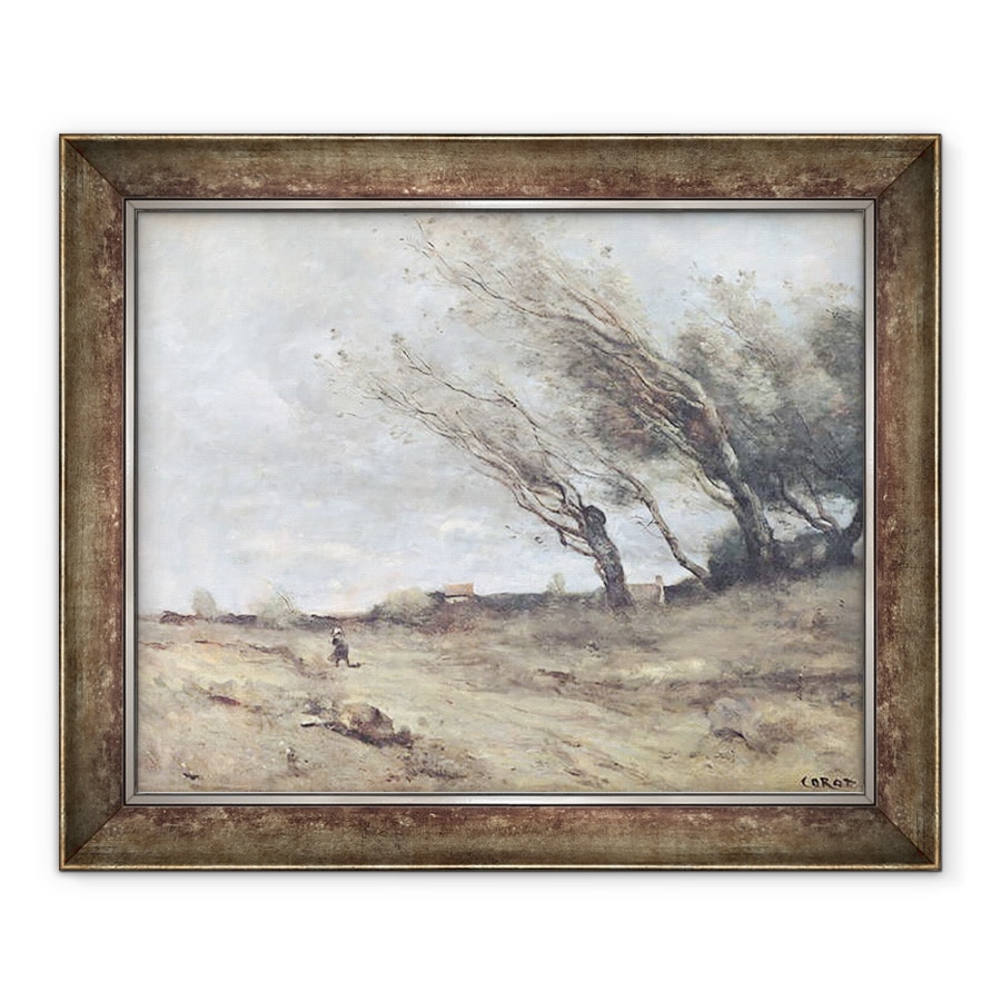 Tablou inramat - Jean Baptiste Camille Corot - Rafala de vant, 70 x 85 cm