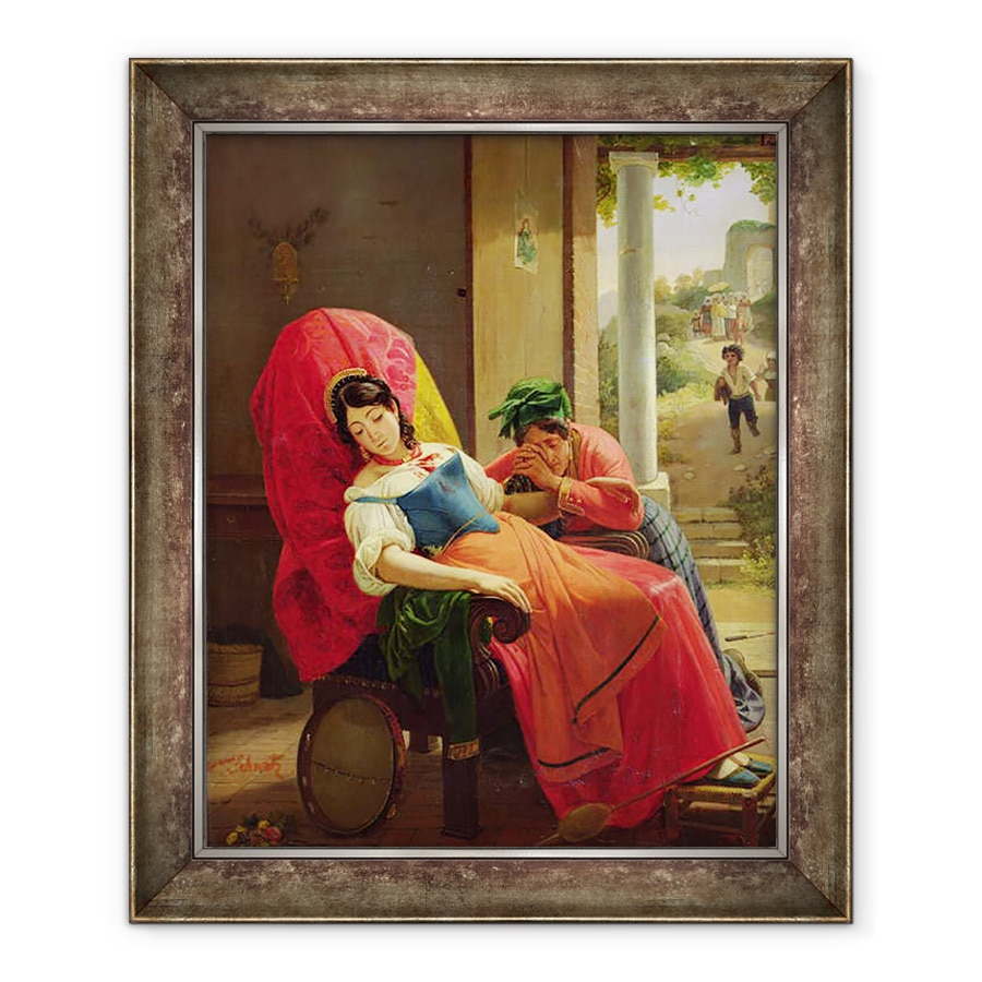 Tablou inramat - Jean Victor Schnetz - Femeia asasinata, 50 x 60 cm