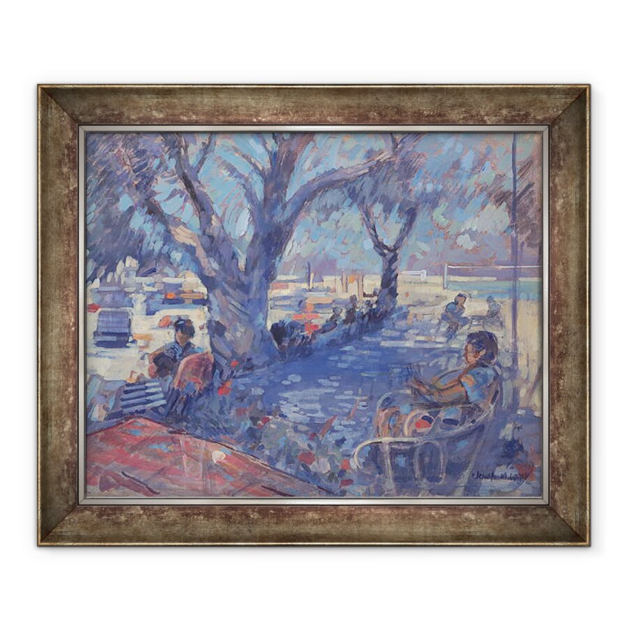 Tablou inramat - Jennifer Wright - Lemnos Beach Bar, 50 x 60 cm