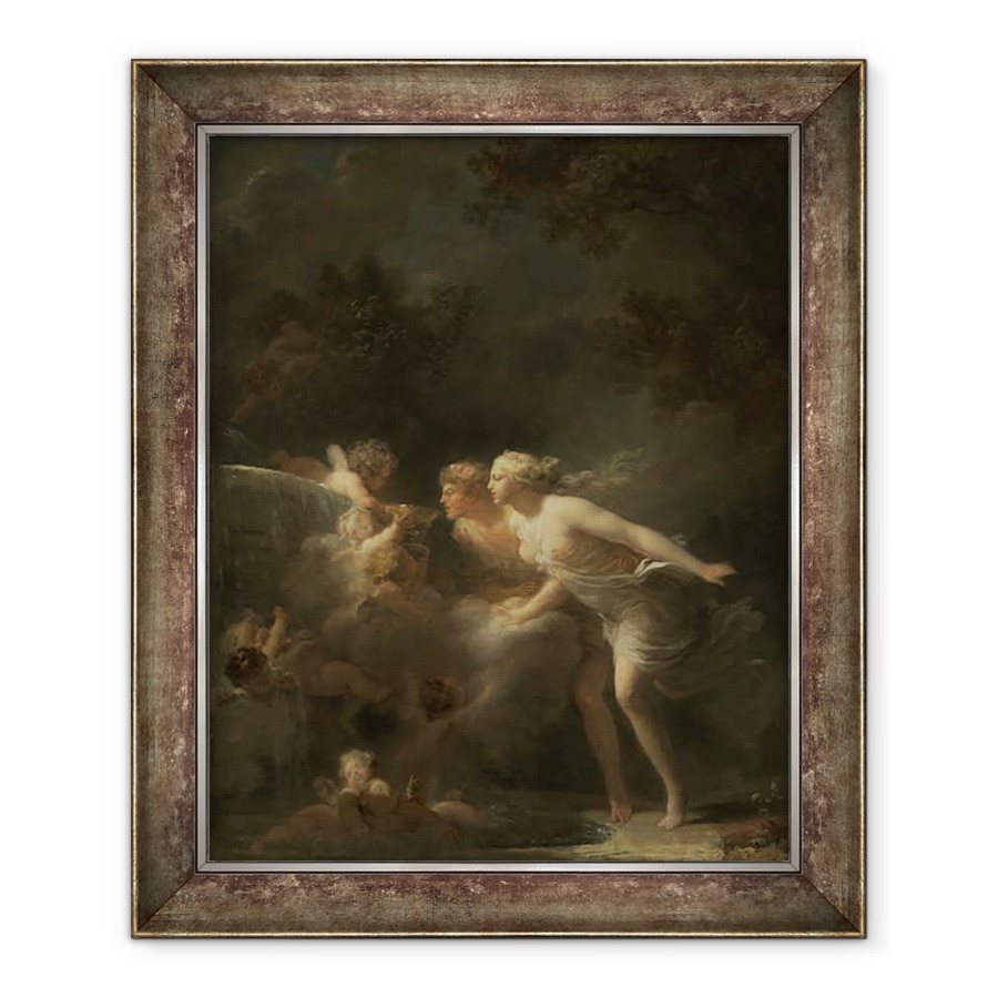 Tablou inramat - Jean-Honore Fragonard - Fantana Iubirii, 70 x 85 cm