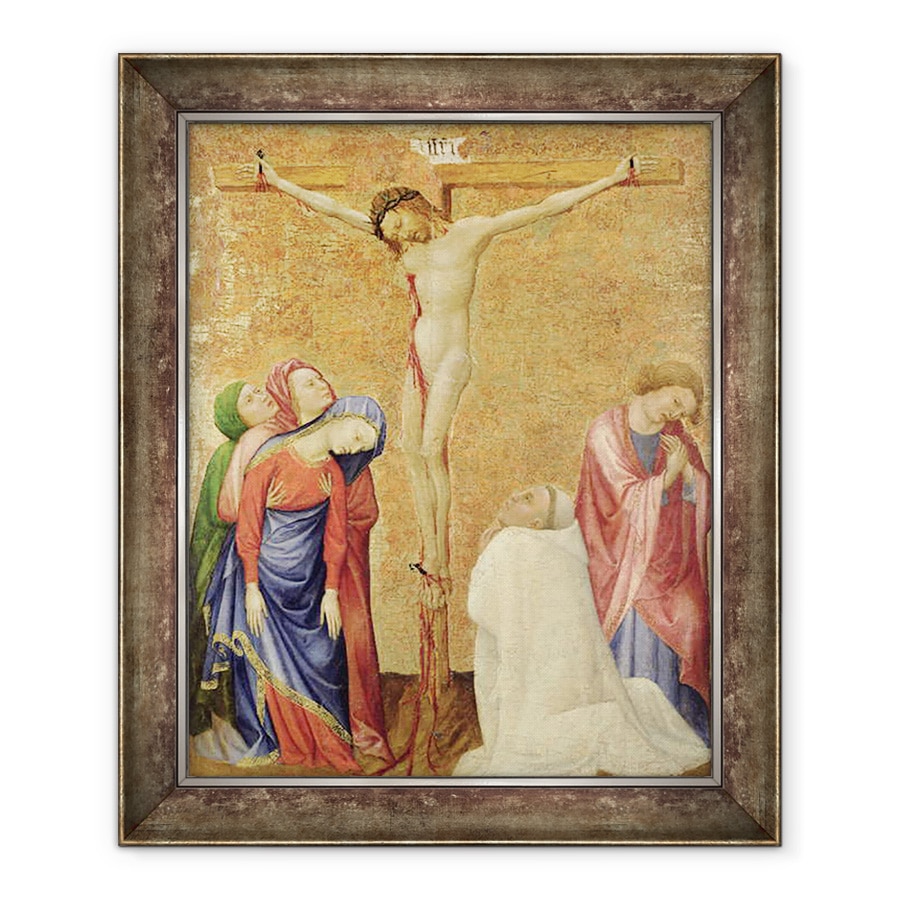 Tablou inramat - Jean de Beaumetz - Calvar cu un calugar Carthusian, 70 x 85 cm