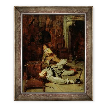 Tablou inramat - Jean-Louis Ernest Meissonier - Sfarsitul jocului de carti, 70 x 85 cm Tablou inramat - Jean-Louis Ernest Meissonier - Sfarsitul jocului de carti, 70 x 85 cm