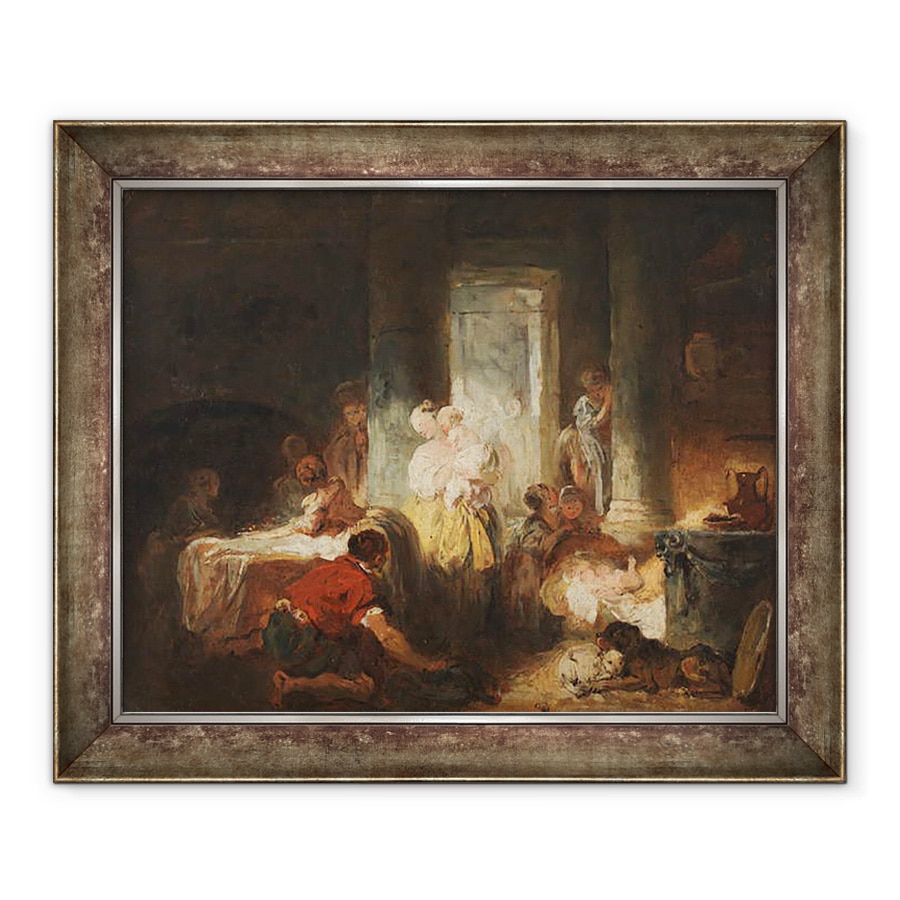 Tablou inramat - Jean-Honore Fragonard - Interior roman, 70 x 85 cm