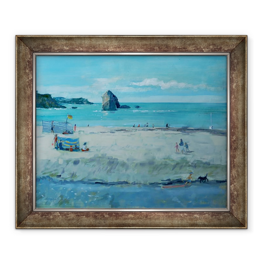 Tablou inramat - Jennifer Wright - Thurlestone Rock, Devon. Ulei pe panza, 70 x 85 cm