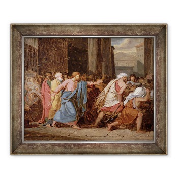 Tablou inramat - Jean-Germain Drouais - Isus i-a alungat pe negustori din templu, 70 x 85 cm Tablou inramat - Jean-Germain Drouais - Isus i-a alungat pe negustori din templu, 70 x 85 cm