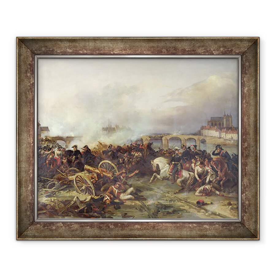 Tablou inramat - Jean Charles Langlois - Batalia de la Montereau, 70 x 85 cm