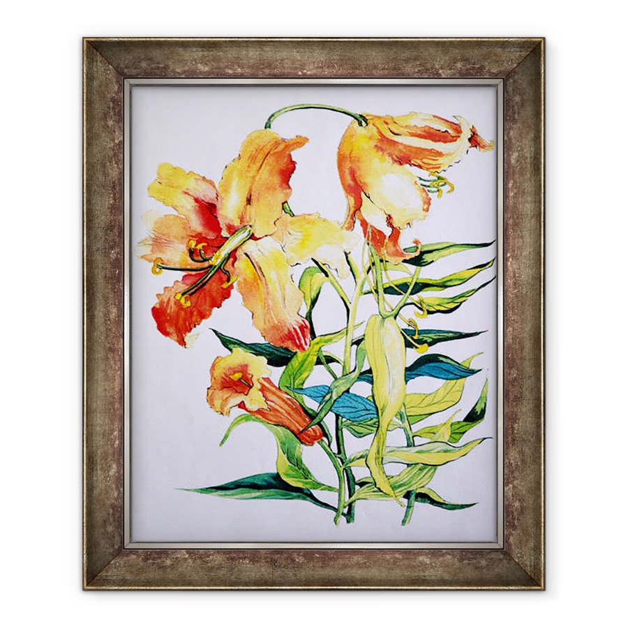 Tablou inramat - Joan Thewsey - Crini Portocaliu 1, 70 x 85 cm