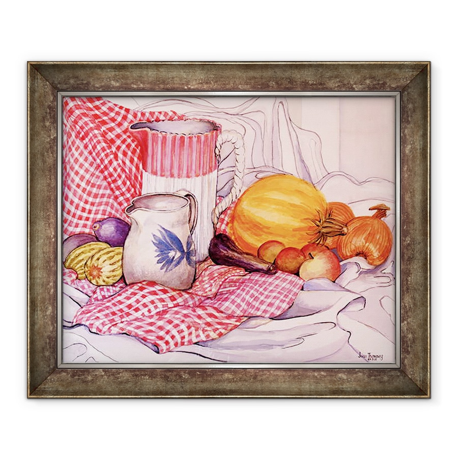 Tablou inramat - Joan Thewsey - Still-Life cu doua ulcioare si legume, 2013, 70 x 85 cm