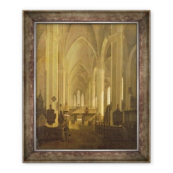 Tablou inramat - Jess Bundsen - Vedere interioara a Bisericii Sfantul Ioan din Hamburg, 70 x 85 cm Tablou inramat - Jess Bundsen - Vedere interioara a Bisericii Sfantul Ioan din Hamburg, 70 x 85 cm