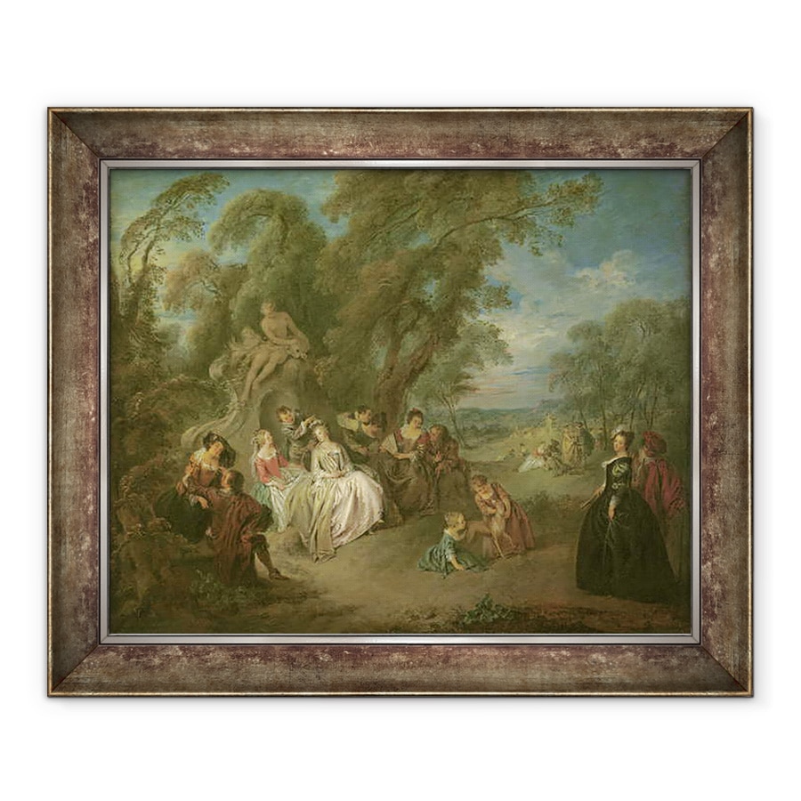 Tablou inramat - Jean-Baptiste Joseph Pater - Fête Champêtre, 70 x 85 cm