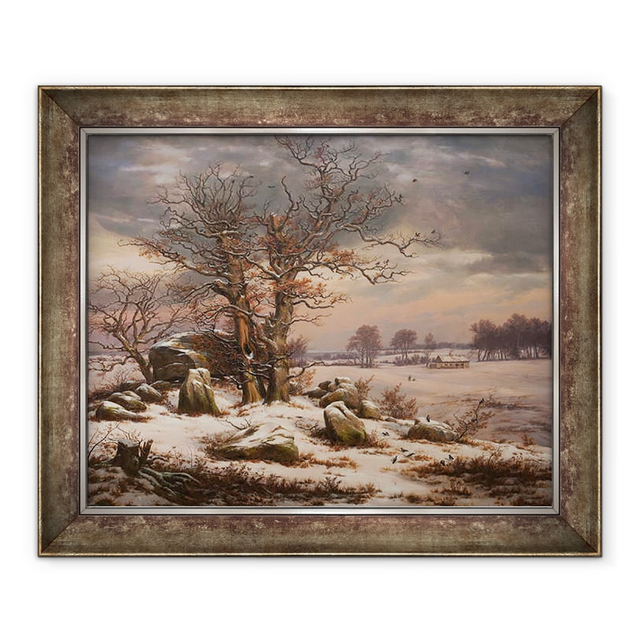 Tablou inramat - Johan Christian Dahl - Peisajul iernii. Langa Vordingborg, 70 x 85 cm