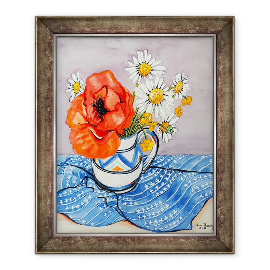 Tablou inramat - Joan Thewsey - Red Oriental Poppy si Marguerites intr-un ulcior Honiton, 2005, 70 x 85 cm