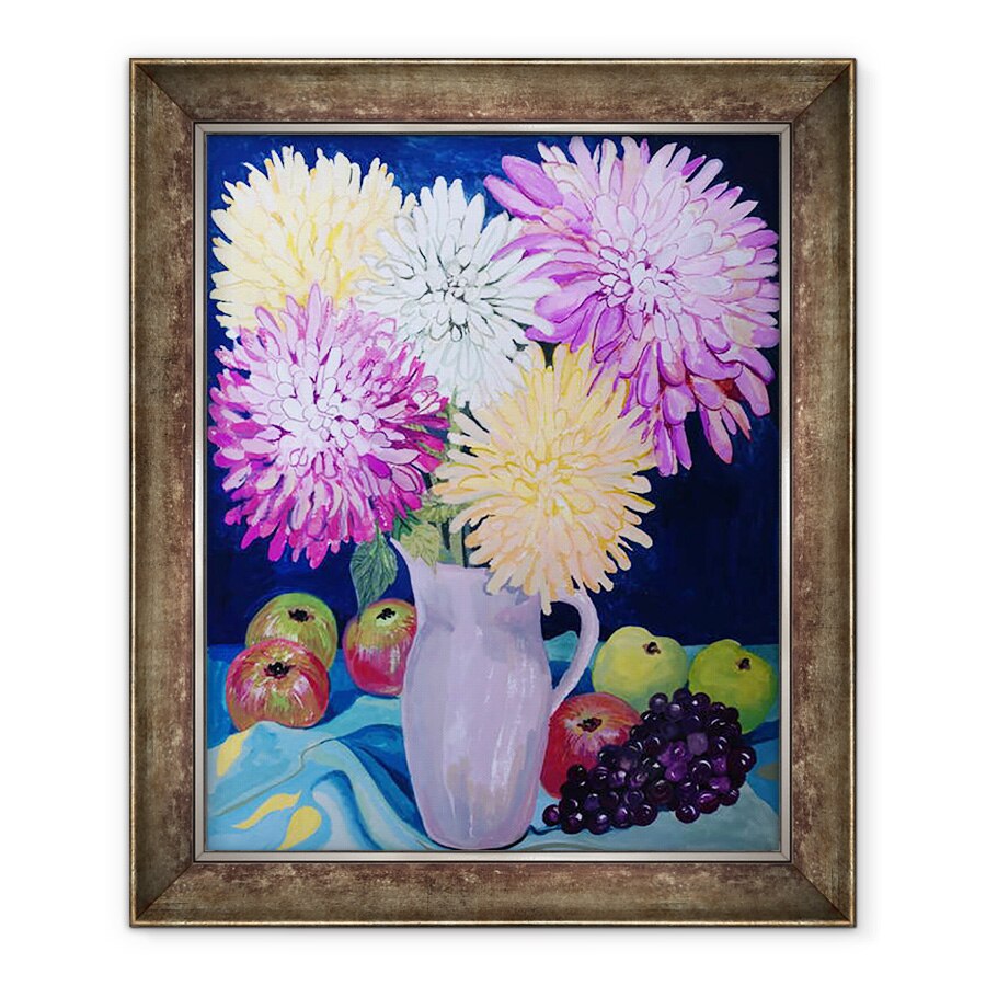 Tablou inramat - Joan Thewsey - Toamna, Dalii gigant si fructe 2012, 70 x 85 cm