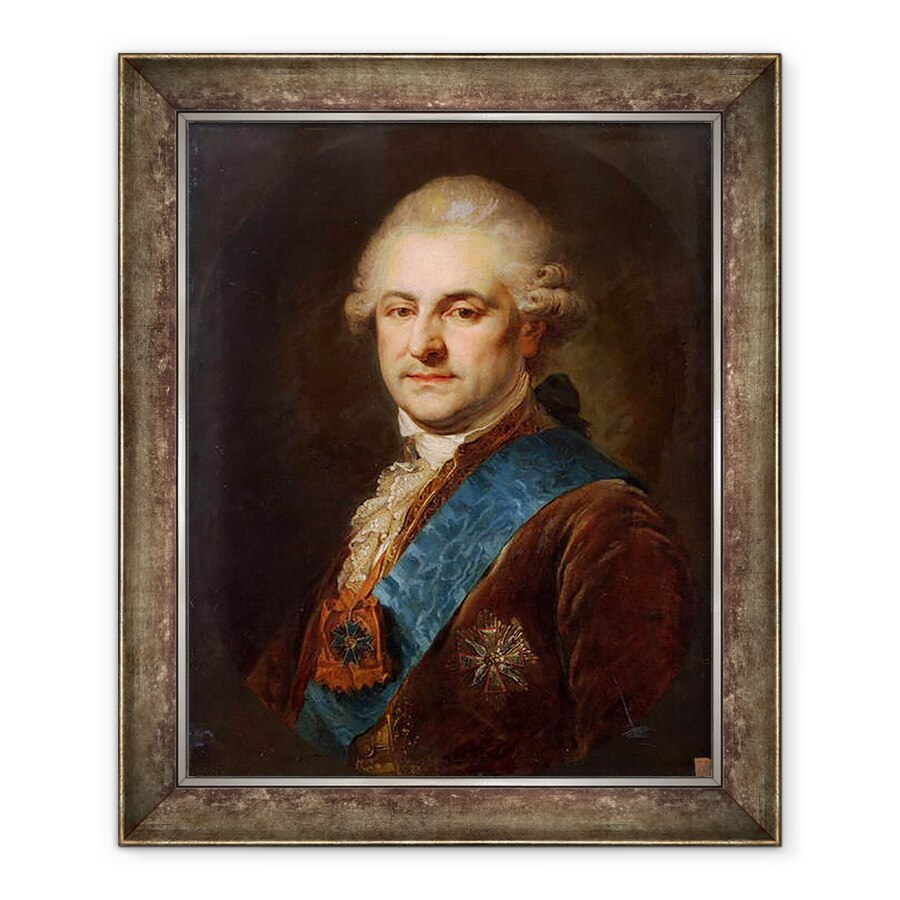 Tablou inramat - Johann Baptist Edler von Lampi - Portret De Stanislaw II August Poniatowski, 50 x 60 cm