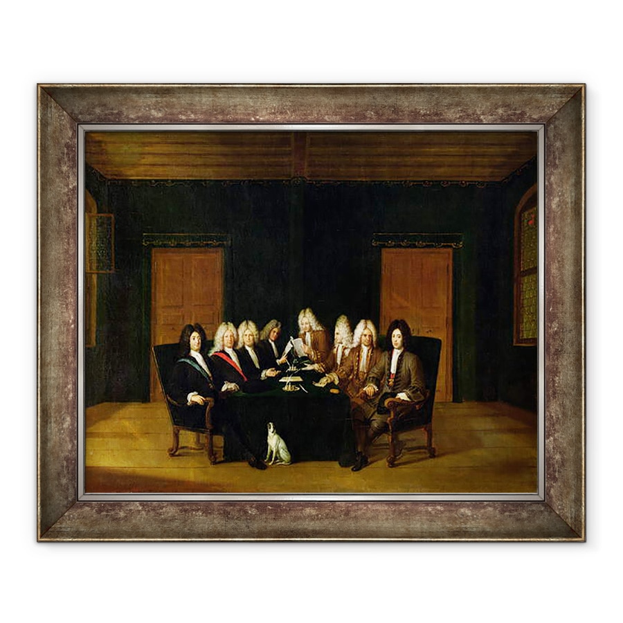 Tablou inramat - Johann Rudolph Huber the Elder - Plenipotentiarii la Congresul de la Baden, 70 x 85 cm