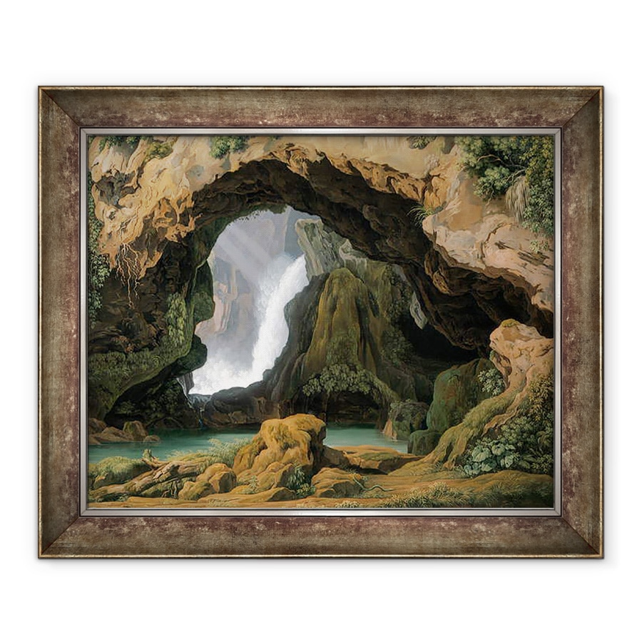 Tablou inramat - Johann Martin von Rohden - Grota lui Neptun din Tivoli, 70 x 85 cm