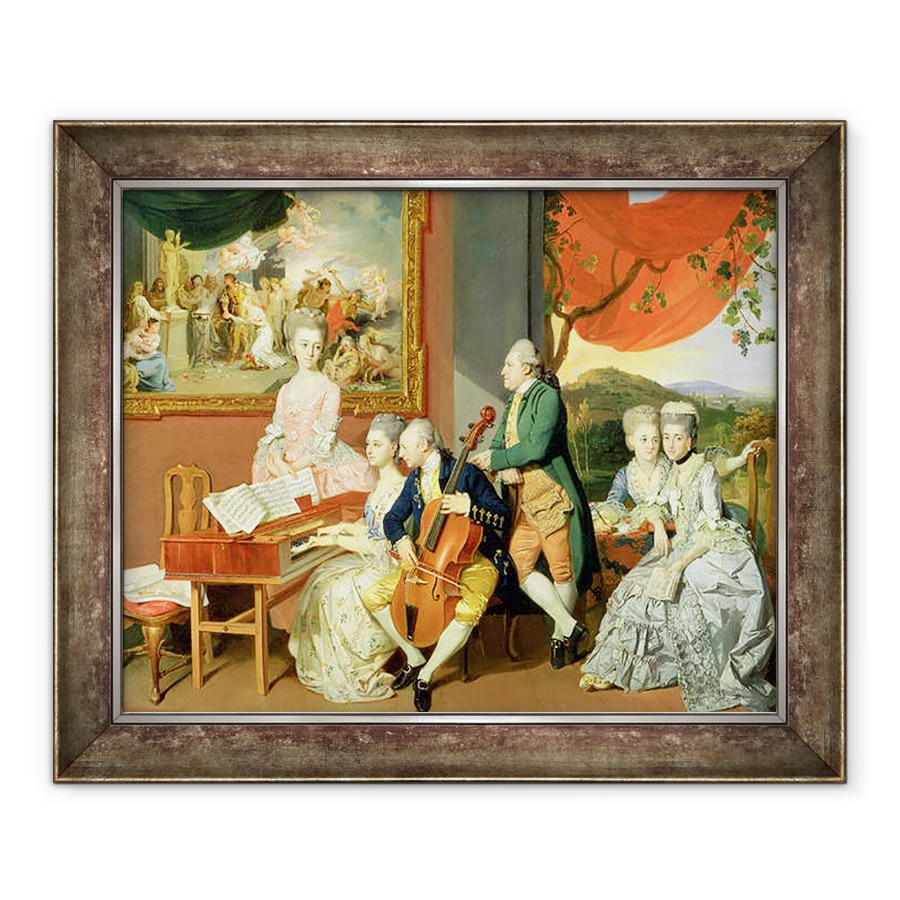 Tablou inramat - Johann Zoffany - George, al treilea conte Cowper, cu familia lui Charles Gore, 70 x 85 cm