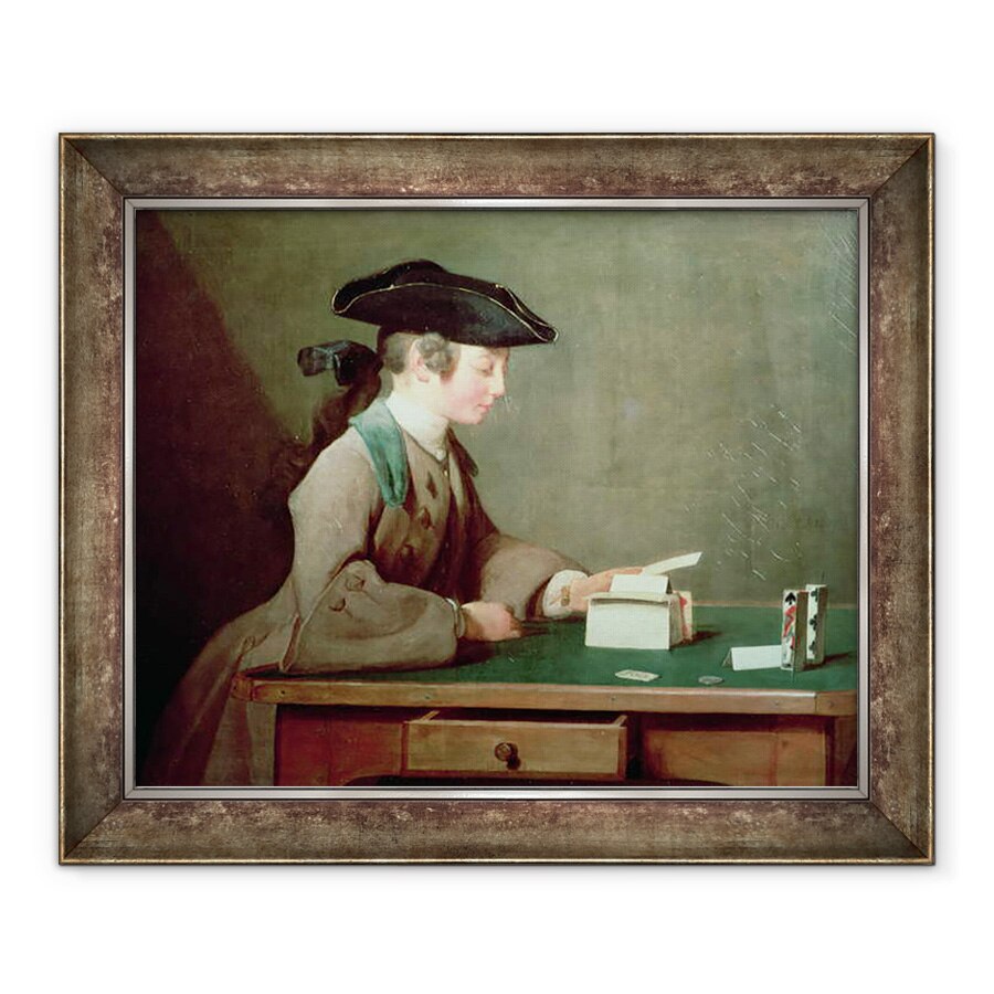 Tablou inramat - Jean-Baptiste Simeon Chardin - Casa de Carduri II, 70 x 85 cm