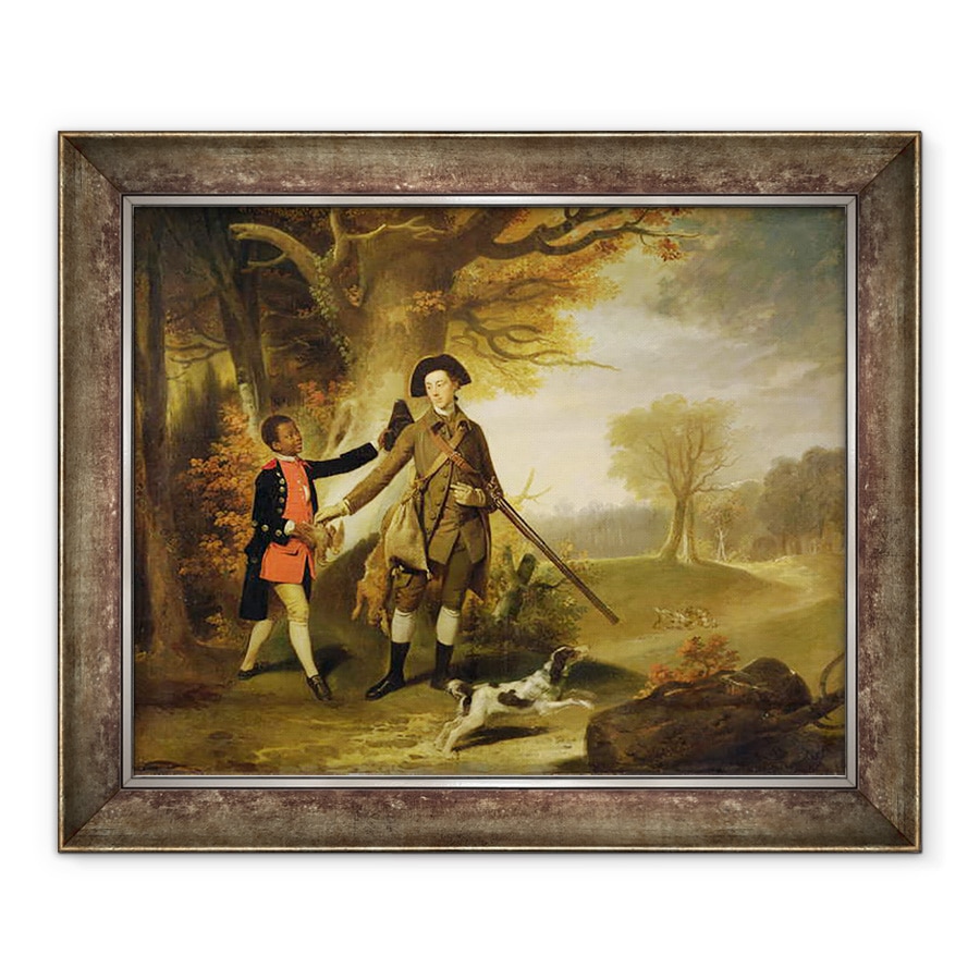 Tablou inramat - Johann Zoffany - Al treilea duce de Richmond 1735-1806 fotografiere cu servitorul sau, 70 x 85 cm