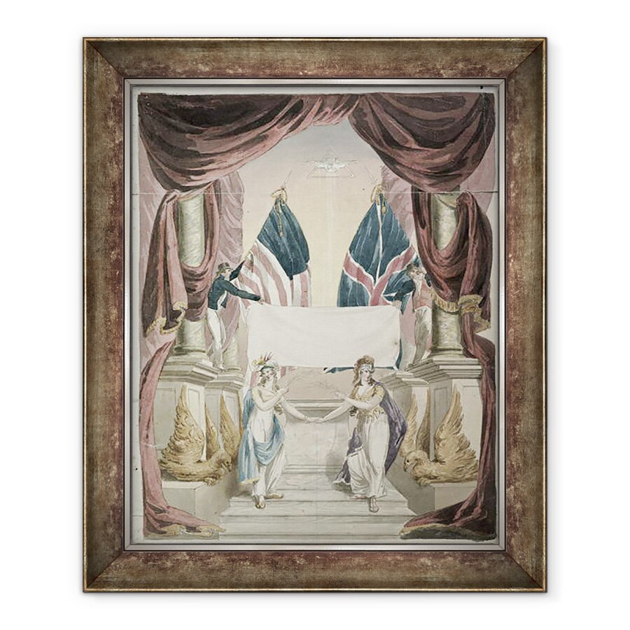 Tablou inramat - John Rubens Smith - Pace, alegorie a Tratatului de la Gent, semnat 24 decembrie 1814, 70 x 85 cm