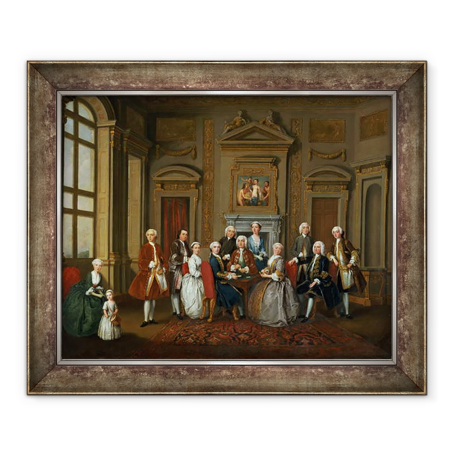Tablou inramat - Joseph Francis Nollekens - O familie intr-un interior palladian, 70 x 85 cm