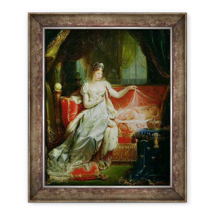 Tablou inramat - Joseph Franque - imparateasa Marie-Louise 1791-1847 si regele Romei, 50 x 60 cm