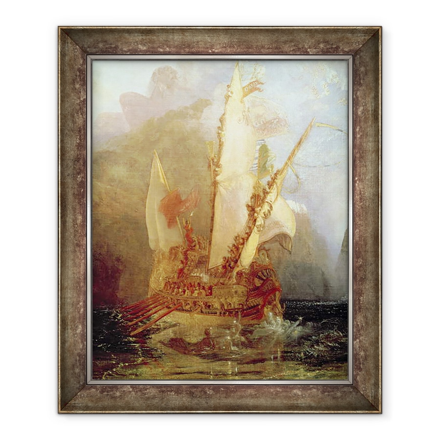 Tablou inramat - Joseph Mallord William Turner - Ulise batjocorea Polyphemus, detaliu al navei, 50 x 60 cm