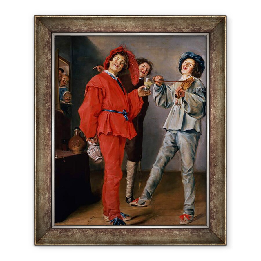 Tablou inramat - Judith Leyster - Trei Boys Merry-luare, 70 x 85 cm