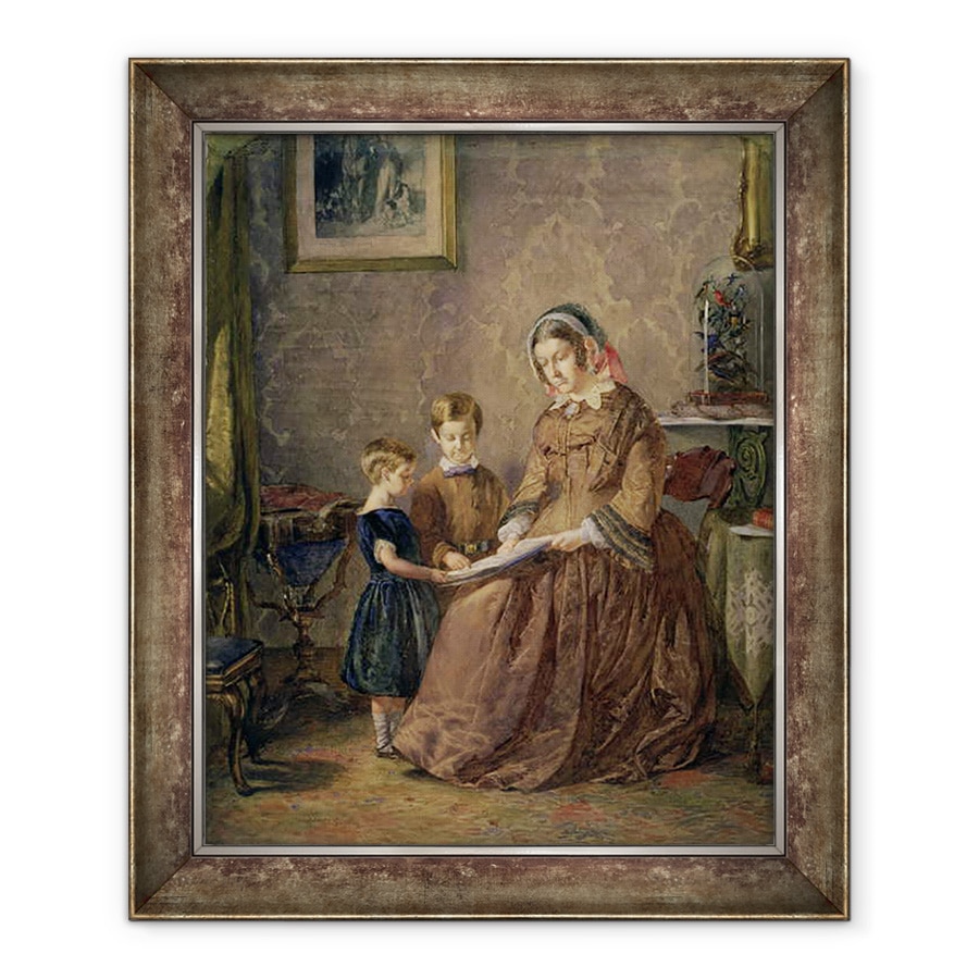 Tablou inramat - John Dawson Watson - Lectia de lectura, 70 x 85 cm