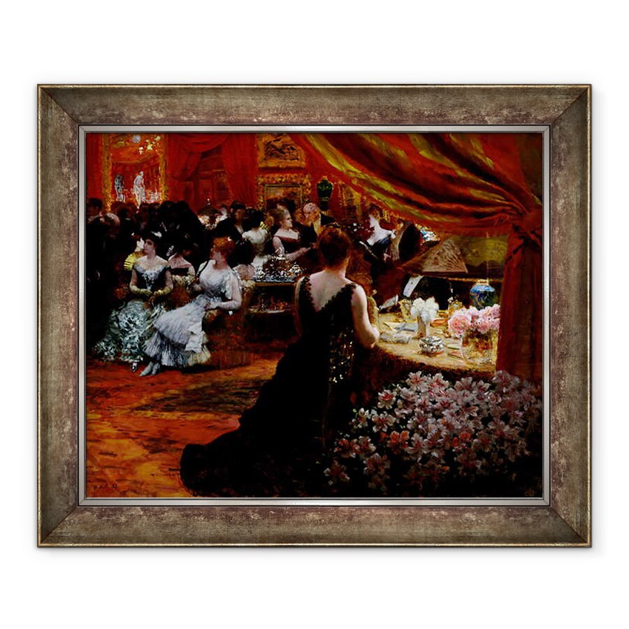 Tablou inramat - Joseph de Nittis - Salonul Printesei Mathilde 1820-1904 1883, 70 x 85 cm