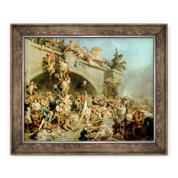 Tablou inramat - Johann Zoffany - jefuind crama Regelui, 70 x 85 cm Tablou inramat - Johann Zoffany - jefuind crama Regelui, 70 x 85 cm