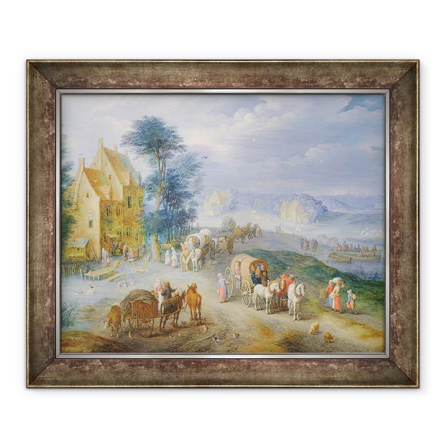 Tablou inramat - Joseph van Bredael - Peisaj cu tarani, 70 x 85 cm