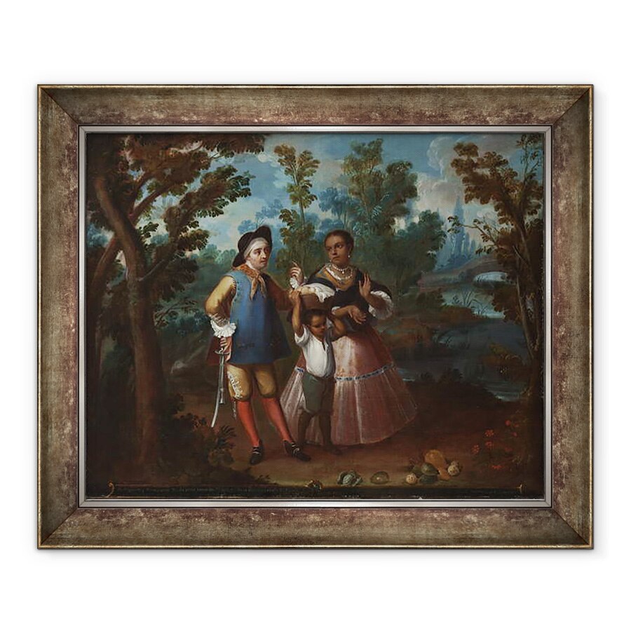 Tablou inramat - Juan Patricio Morlete Ruiz - X. De la spaniol si de a reveni inapoi, tineti-va suspendat in aer mediu X. de español y torna atrás, tente en el aire, 50 x 60 cm