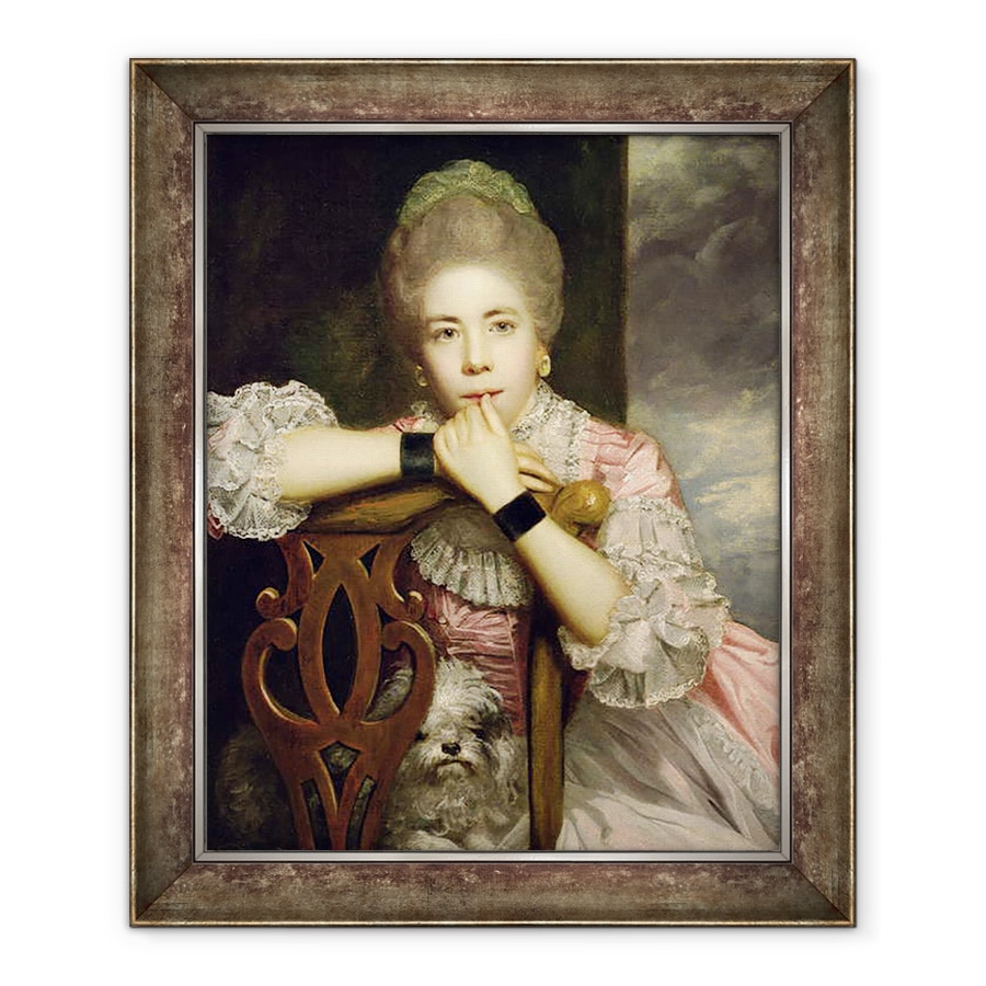 Tablou inramat - Joshua Reynolds - Doamna Abington ca Miss Prue in Dragostea pentru dragoste a lui Congreve, 70 x 85 cm