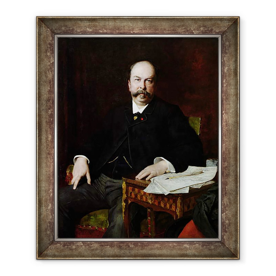 Tablou inramat - Jules Elie Delaunay - Portret De Henri Meilhac 1831-97, 70 x 85 cm