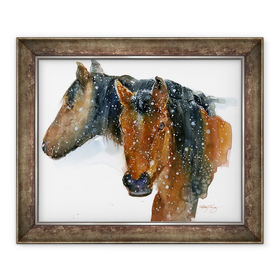 Tablou inramat - John Keeling - Caii iarna, 2015, 70 x 85 cm