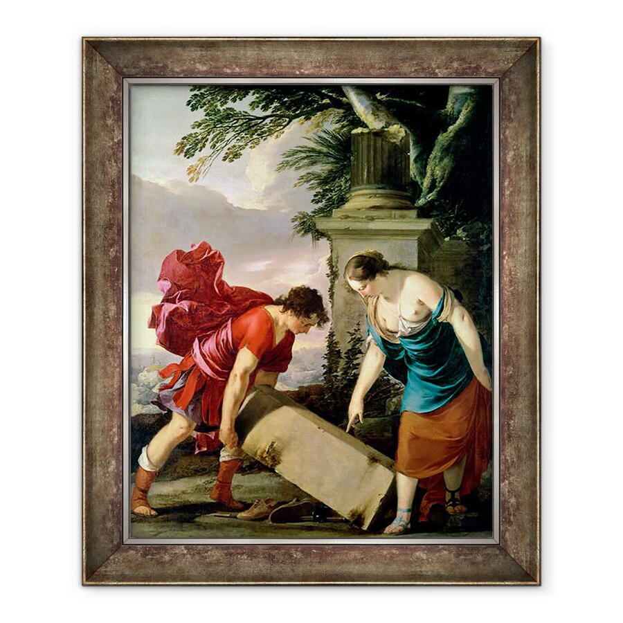 Tablou inramat - Laurent de La Hire - Tezeu si mama lui Aethra, 70 x 85 cm