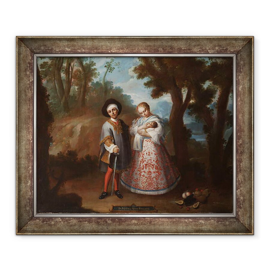 Tablou inramat - Juan Patricio Morlete Ruiz - IX. De la spaniol si albinos, intoarceti-va inapoi IX. De español y albina, torna atrás, 50 x 60 cm