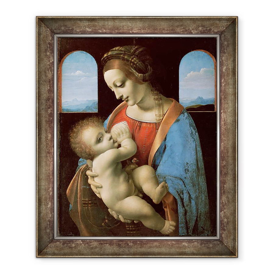 Tablou inramat Leonardo da Vinci Litta Madonna, 70 x 85 cm eMAG.ro