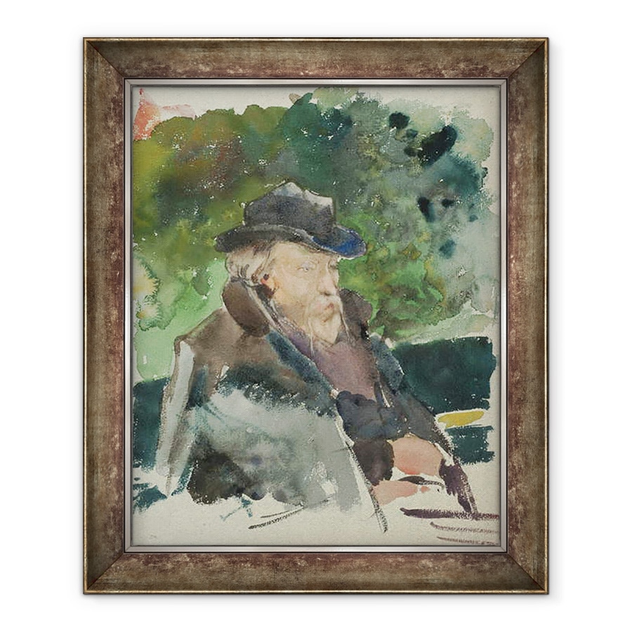 Tablou inramat - Jules Bastien-Lepage - Schita lui Burne-Jones 1833-98 intr-o barca la Walton pe Tamisa, 70 x 85 cm