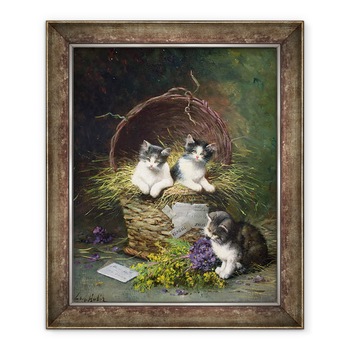 Tablou inramat - Leon-Charles Huber - Timp de redare, 50 x 60 cm Tablou inramat - Leon-Charles Huber - Timp de redare, 50 x 60 cm