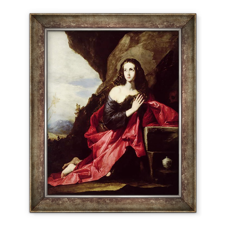 Tablou inramat - Jusepe de Ribera - Sfanta Maria Magdalena sau Sfantul Thais in desert, 90 x 110 cm
