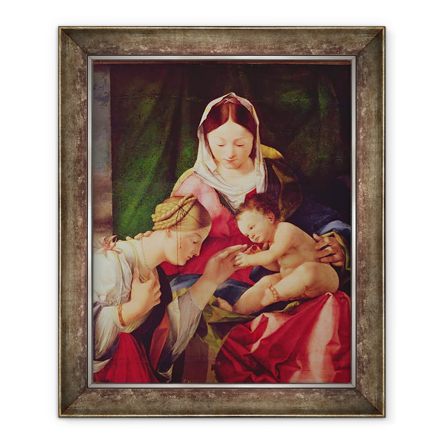 Tablou inramat - Lorenzo Lotto - Detaliu al casatoriei mistice a Sfintei Ecaterina, 70 x 85 cm