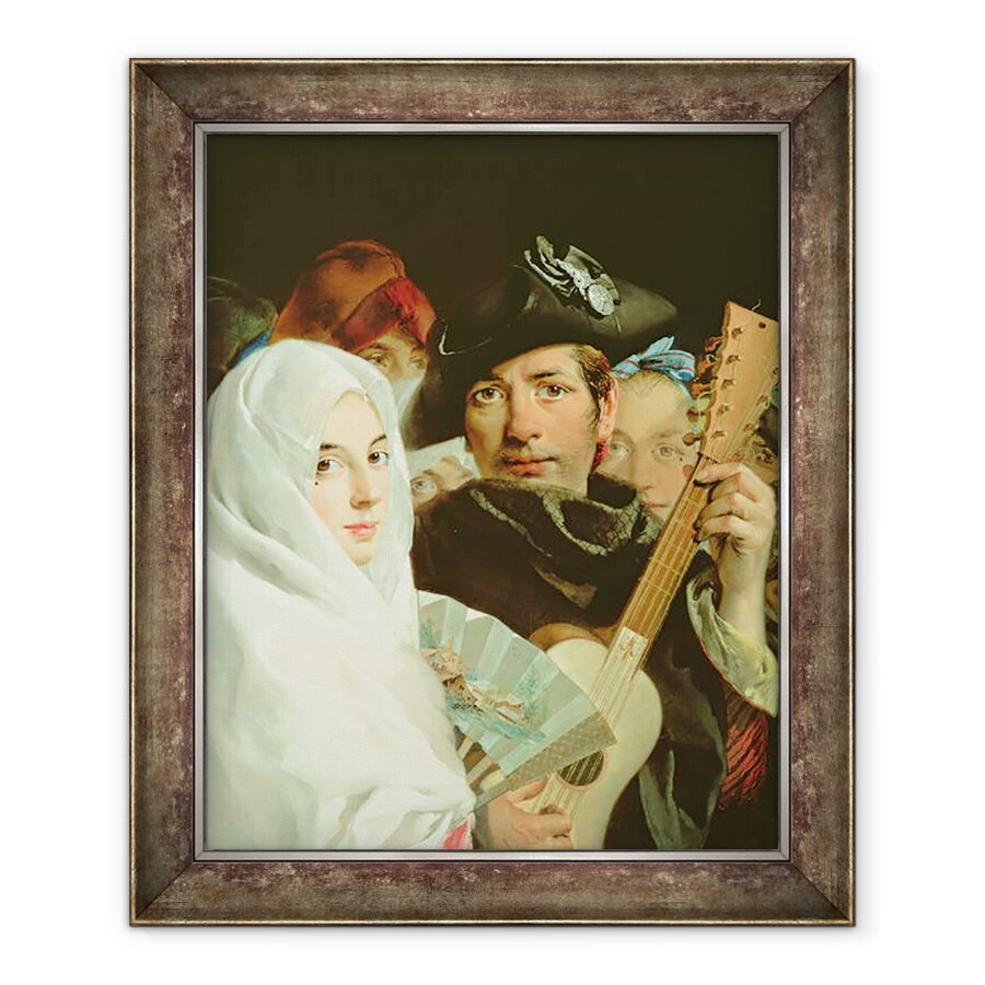 Tablou inramat - Lorenzo Baldissera Tiepolo - Un cuplu elegant din Madrid, 70 x 85 cm